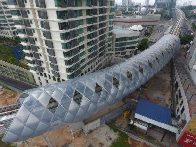 Воздушный туннель из ETFE в Куала-Лумпур